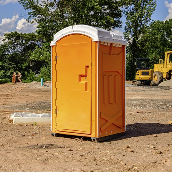 what is the cost difference between standard and deluxe portable restroom rentals in Mayo